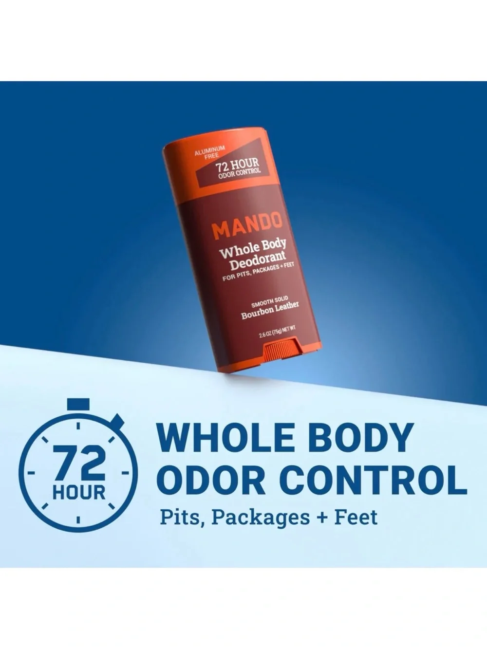 Mando Bourbon Leather Smooth Solid Whole Body Deodorant 2.6oz